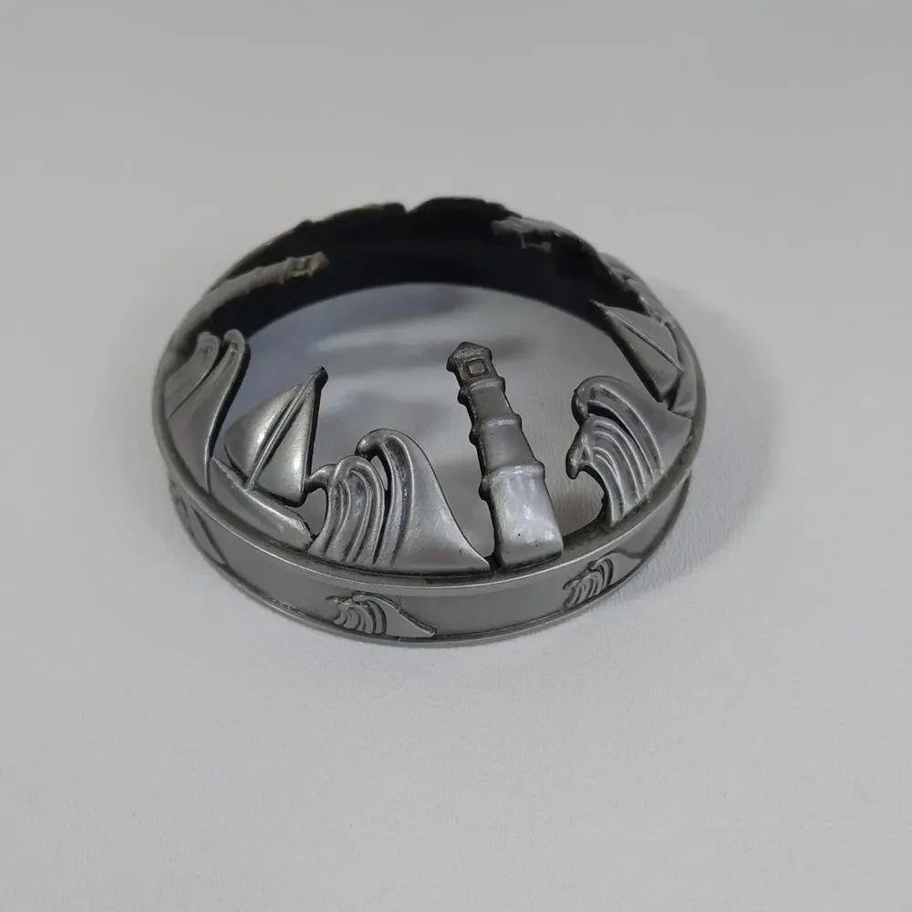 YANKEE‎ CANDLE ILLUMA LID SAILBOATS BOAT WAVES Lighthouse OCEAN